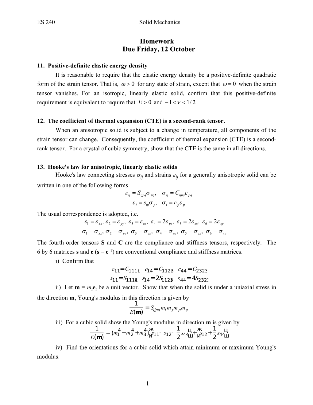 11. Positive-Definite Elastic Energy Density