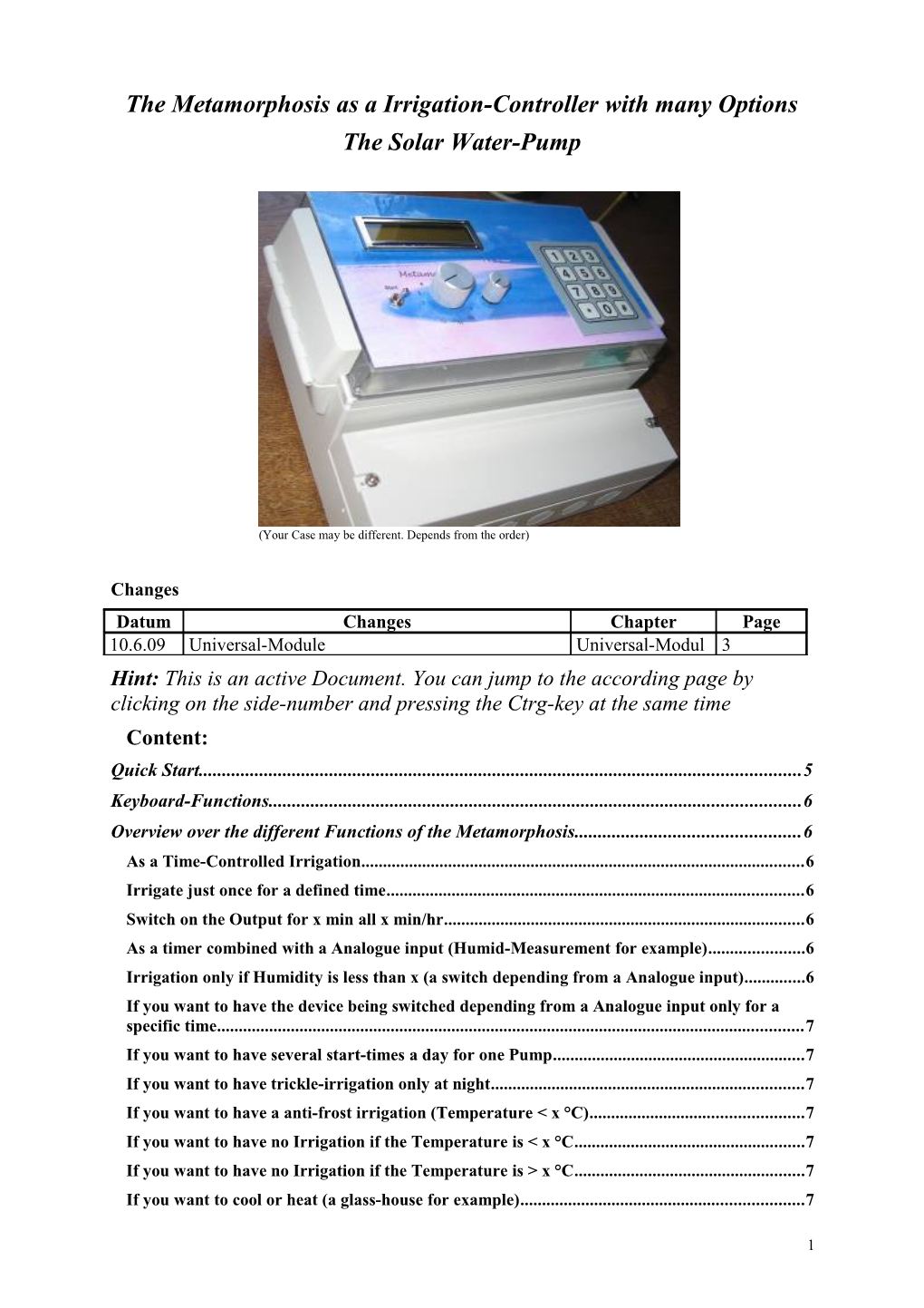 Instructions for the Solar-Cooker Controller