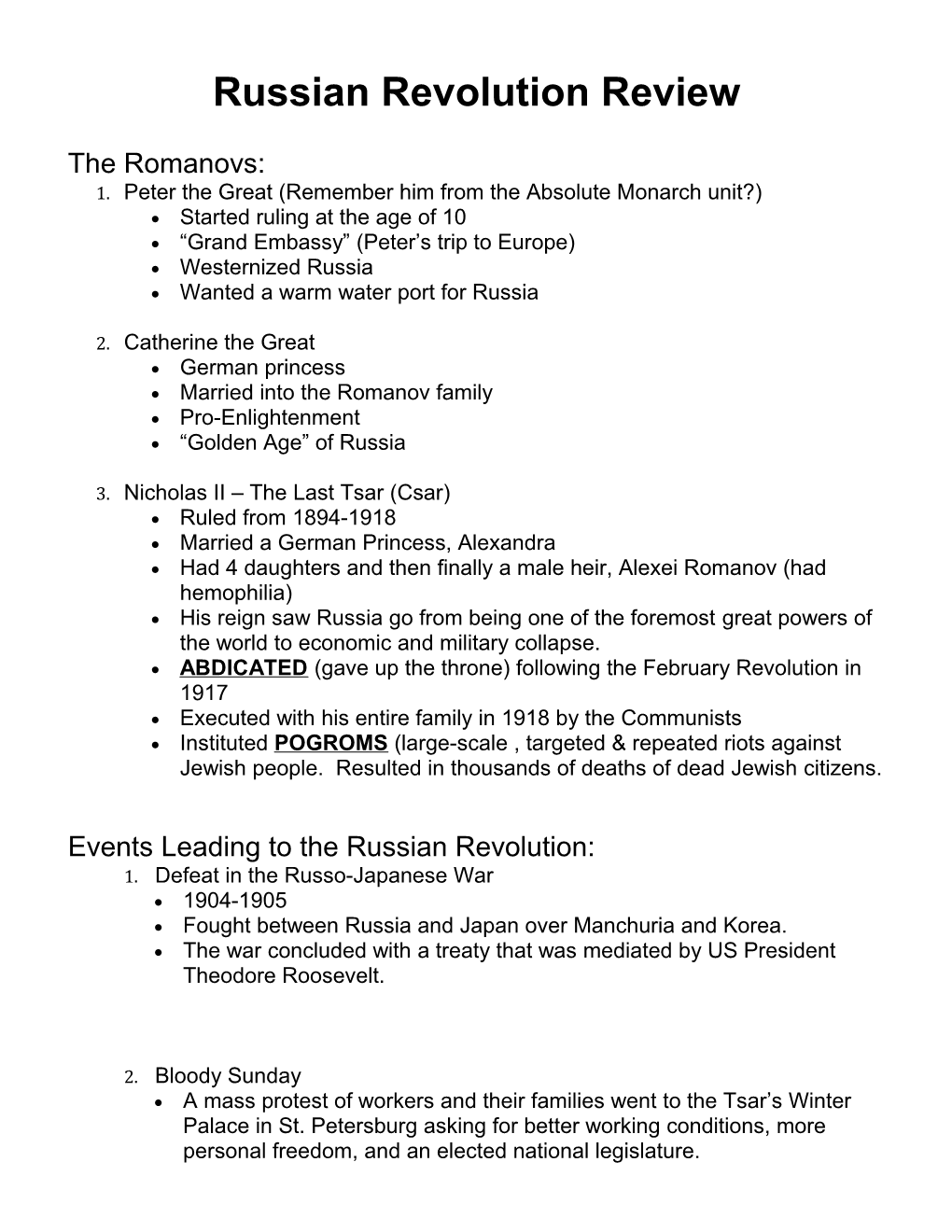 Russian Revolution Review