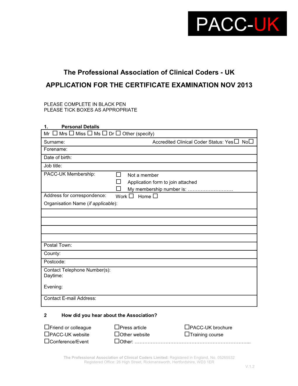 The Professional Association of Clinical Coders - UK