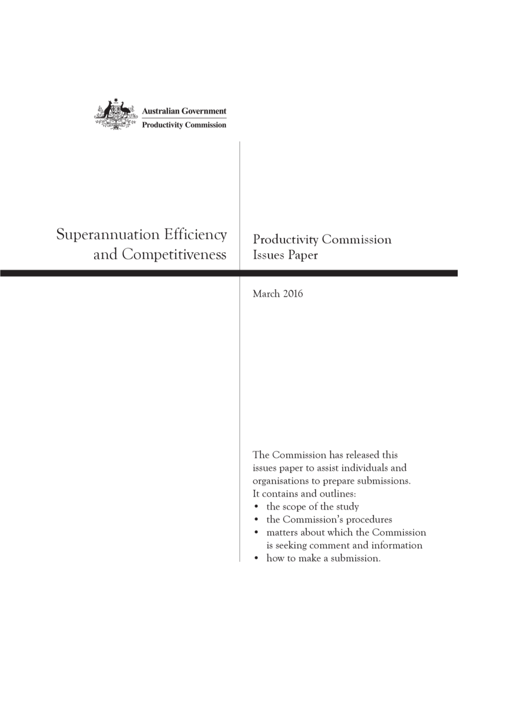 Superannuation Efficiency and Competitiveness