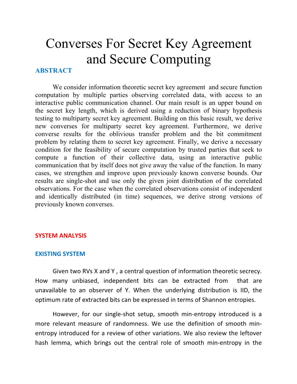 Converses for Secret Key Agreement and Secure Computing