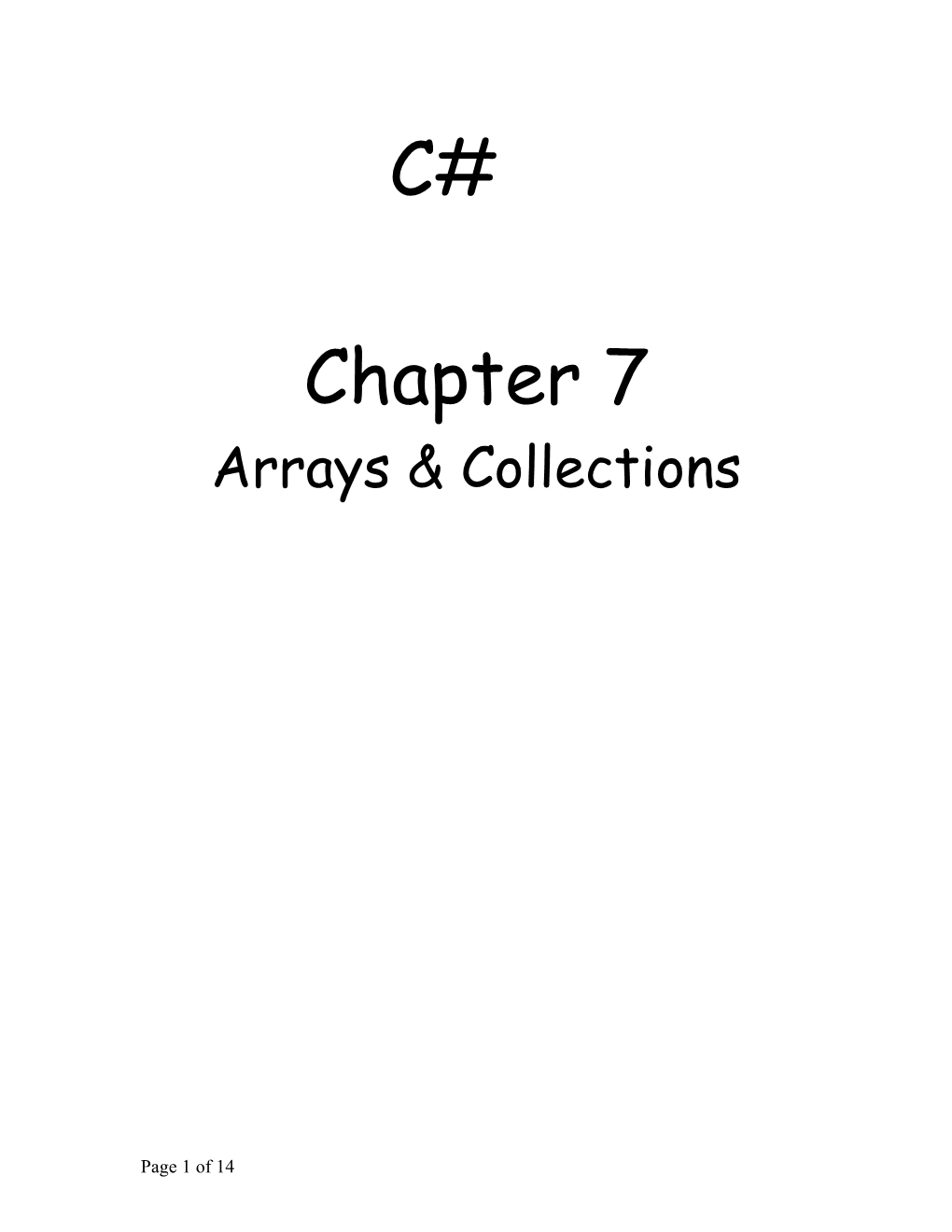 Arrays & Collections