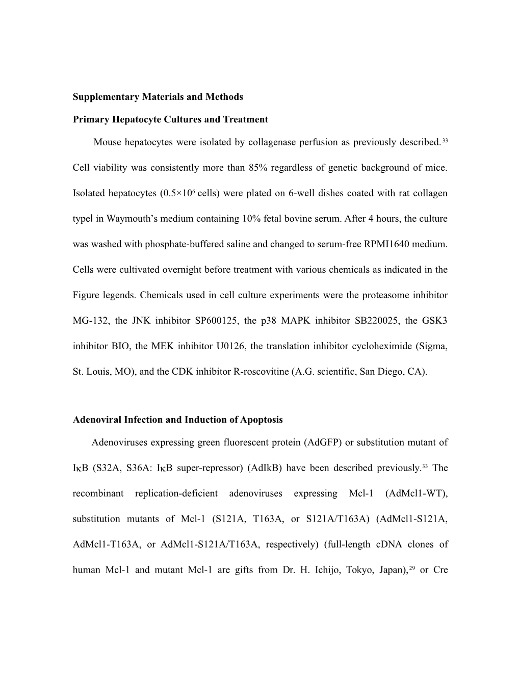 Primary Hepatocyte Cultures and Treatment