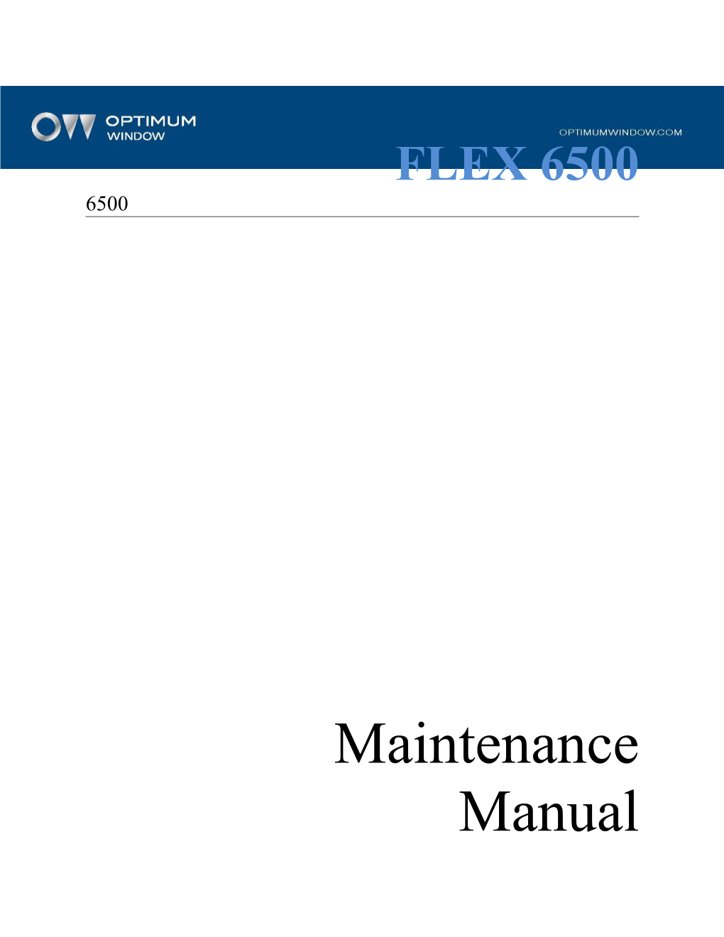 6500 Series Maintenance Manual