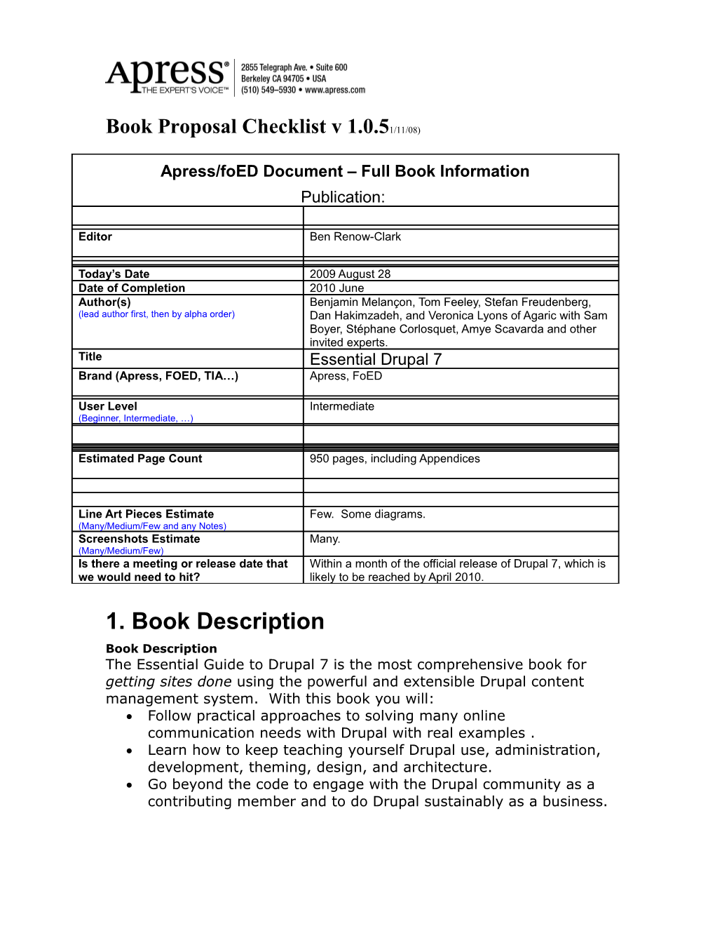 Apress Book Handoff/NBI Template