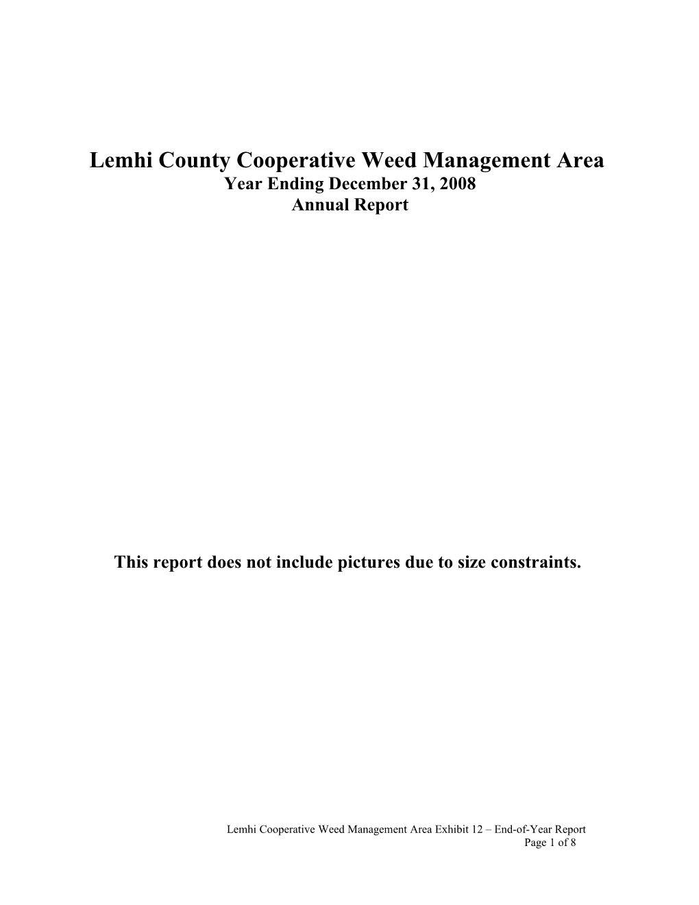 2004 Lemhi Cwma Annual Report