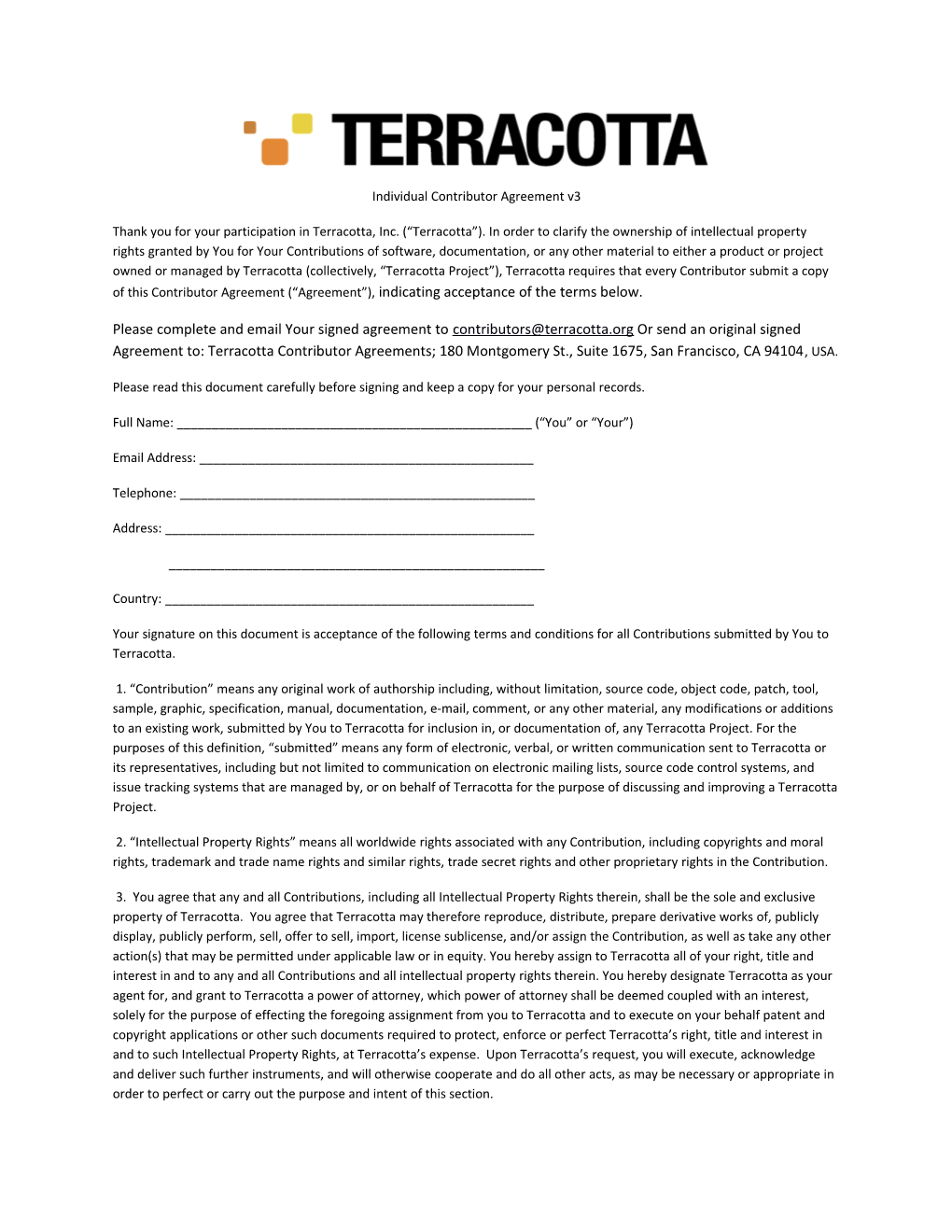 Individual Contributor Agreement V3