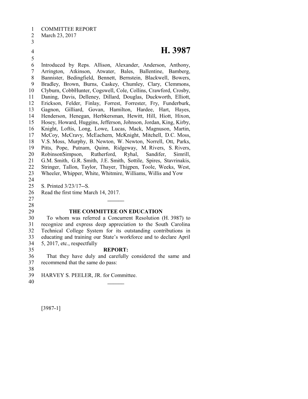 2017-2018 Bill 3987 Text of Previous Version (Mar. 23, 2017) - South Carolina Legislature Online