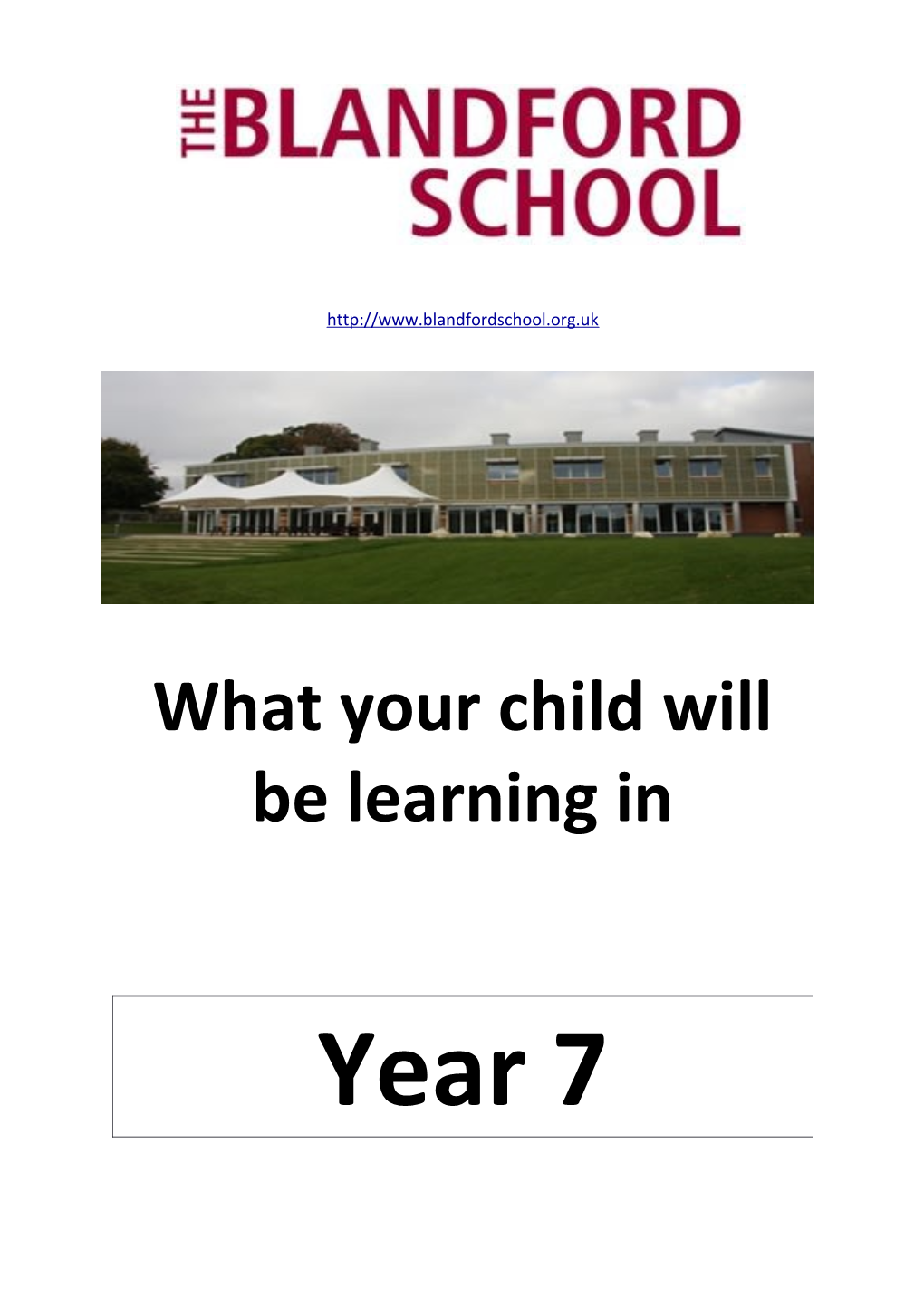 What Your Child Will Be Learning In