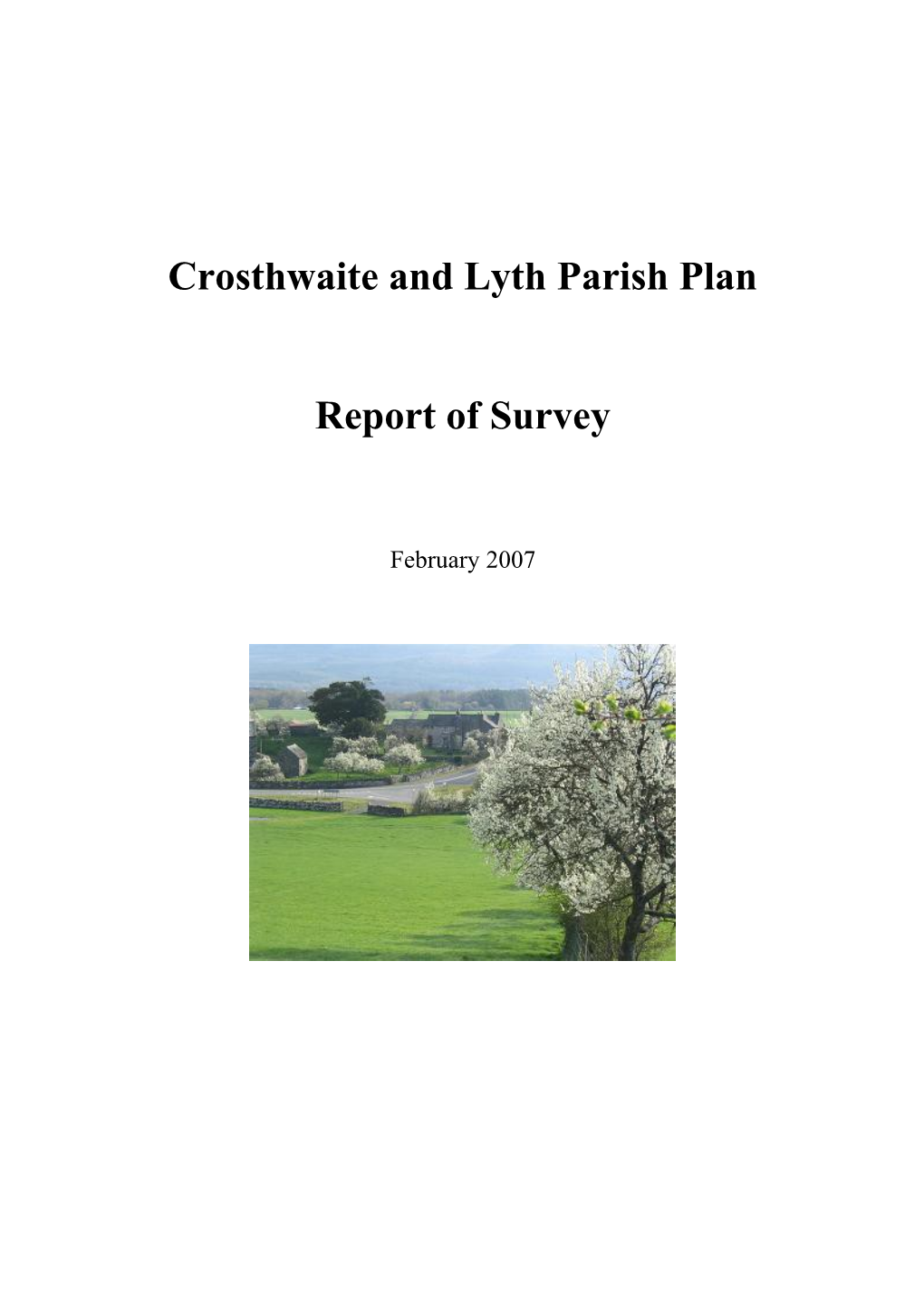 Crosthwaite and Lyth Parish Plan