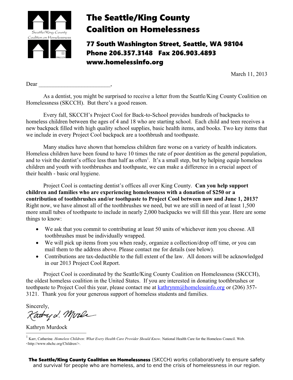 As a Dentist, You Might Be Surprised to Receive a Letter from the Seattle/King County Coalition