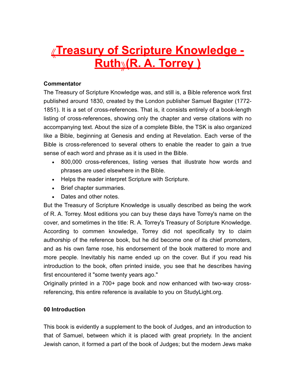 Treasuryofscriptureknowledge - Ruth (R. A.Torrey)