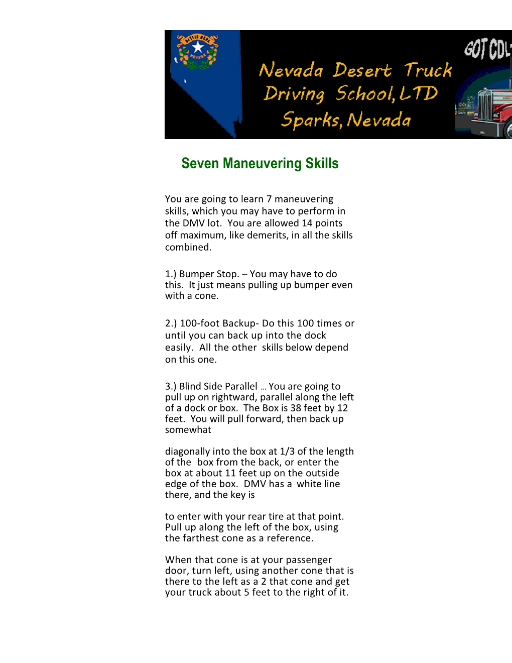 Seven Maneuvering Skills