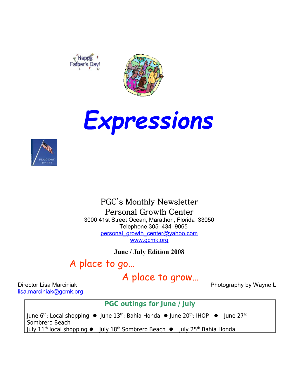 PGC S Monthly Newsletter