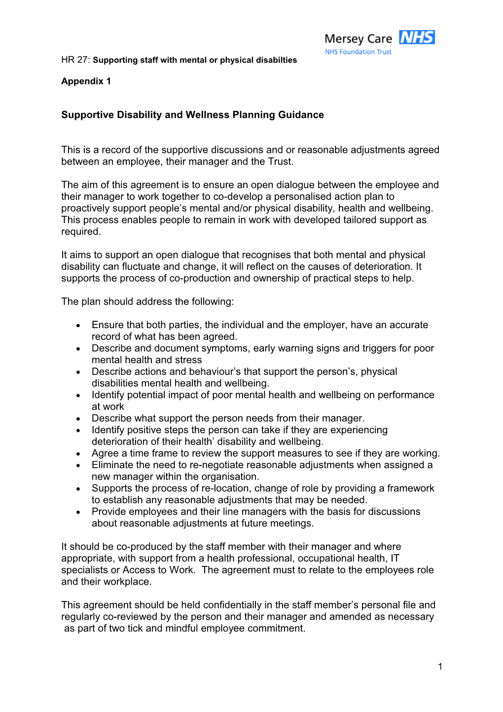 Supportive Disability and Wellness Planning Guidance