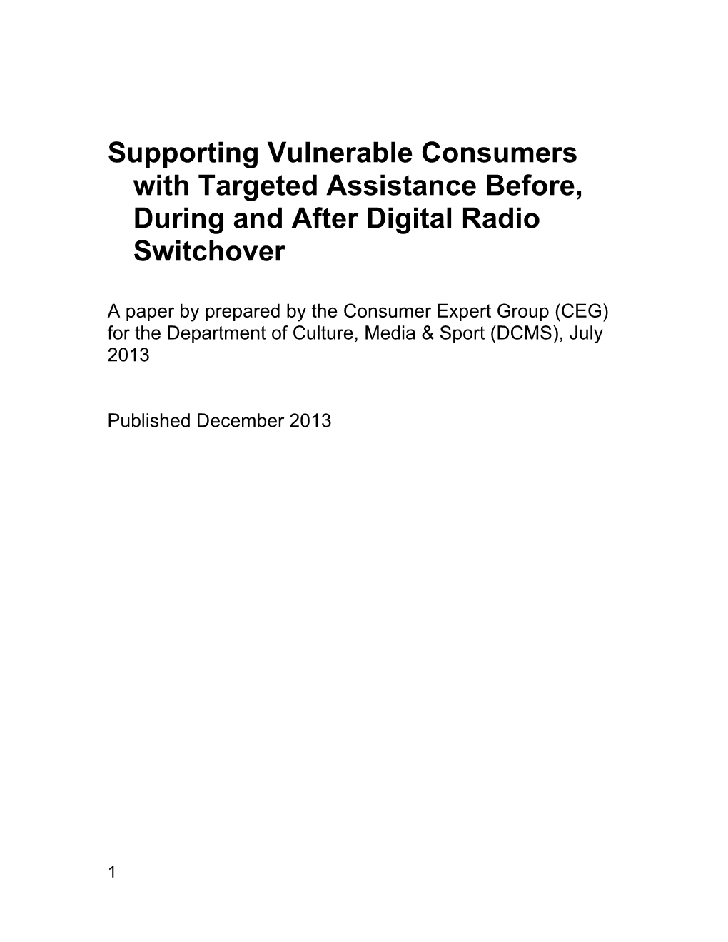 Supporting Vulnerable Consumers with Targeted Assistance Before, During and After Digital