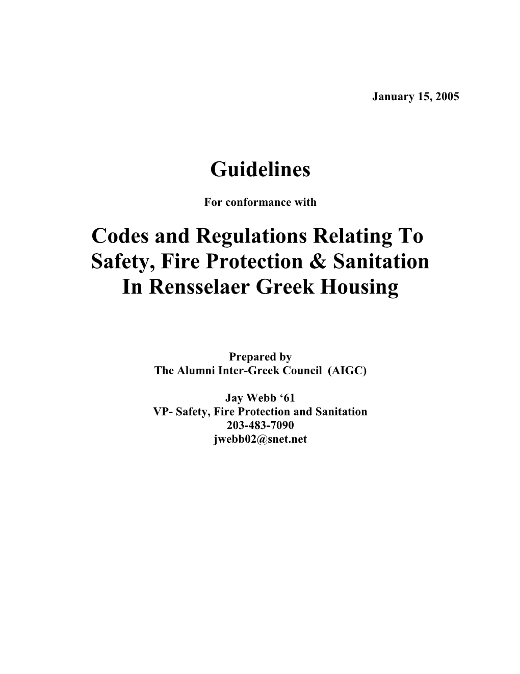 Codes and Regulations Relating To