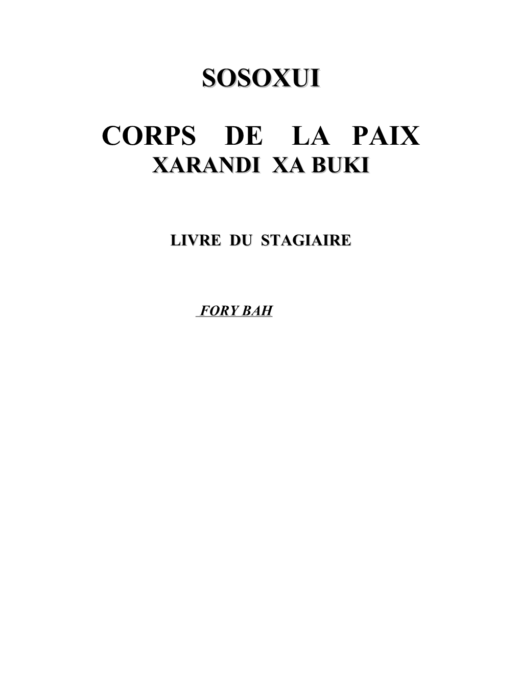 Corps De La Paix