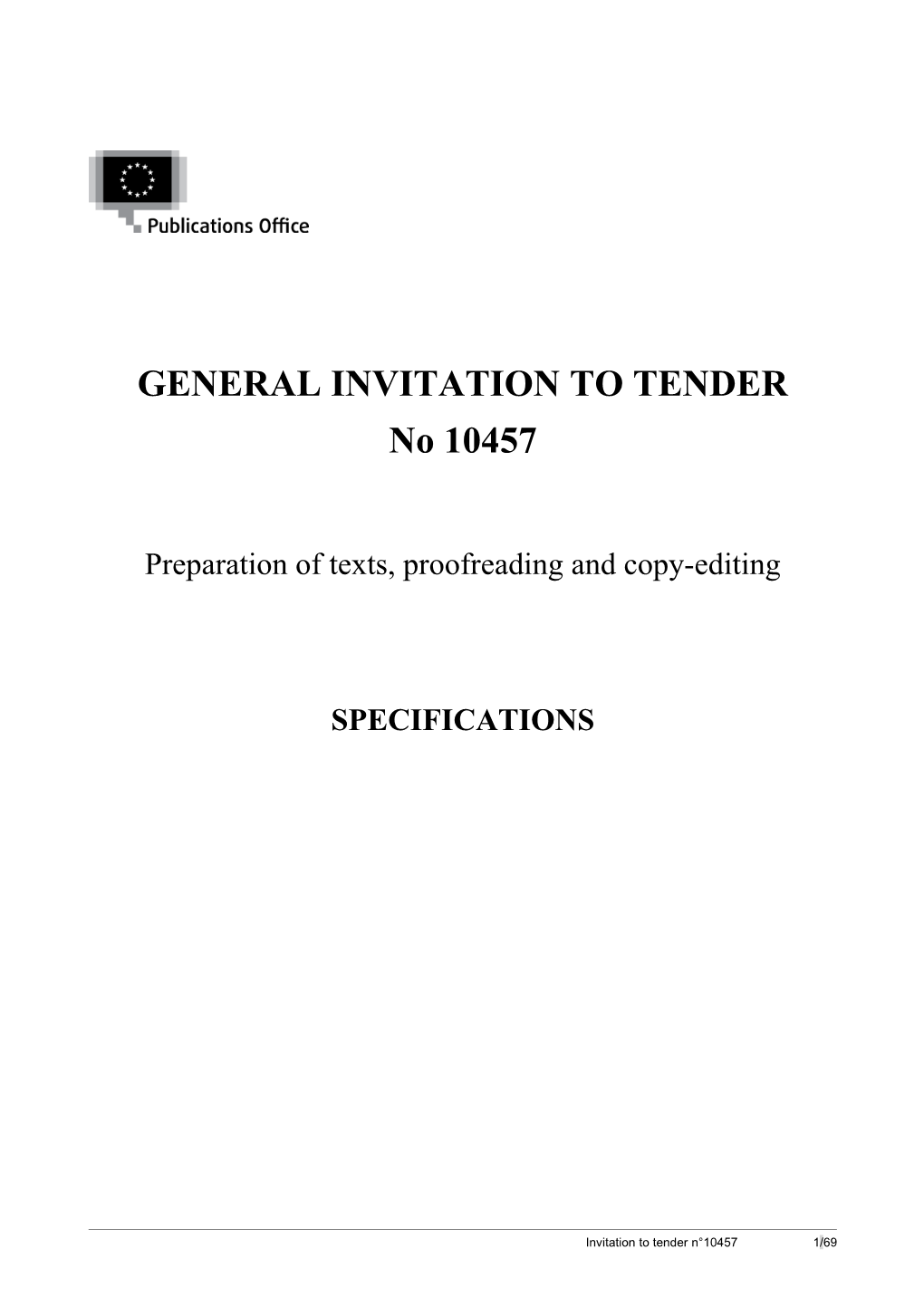 General Invitation to Tender