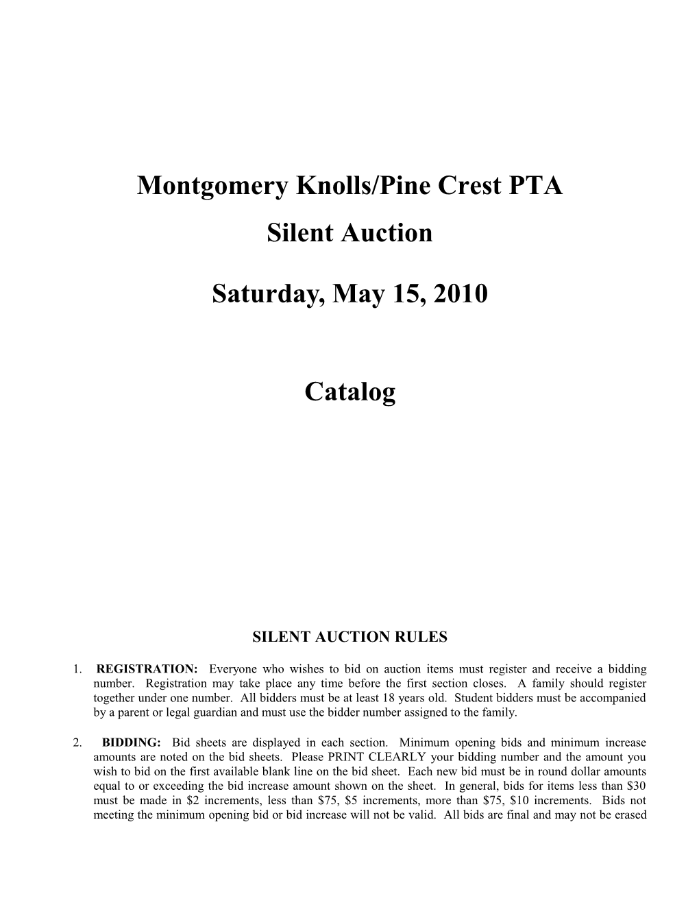 Montgomery Knolls/Pine Crest PTA