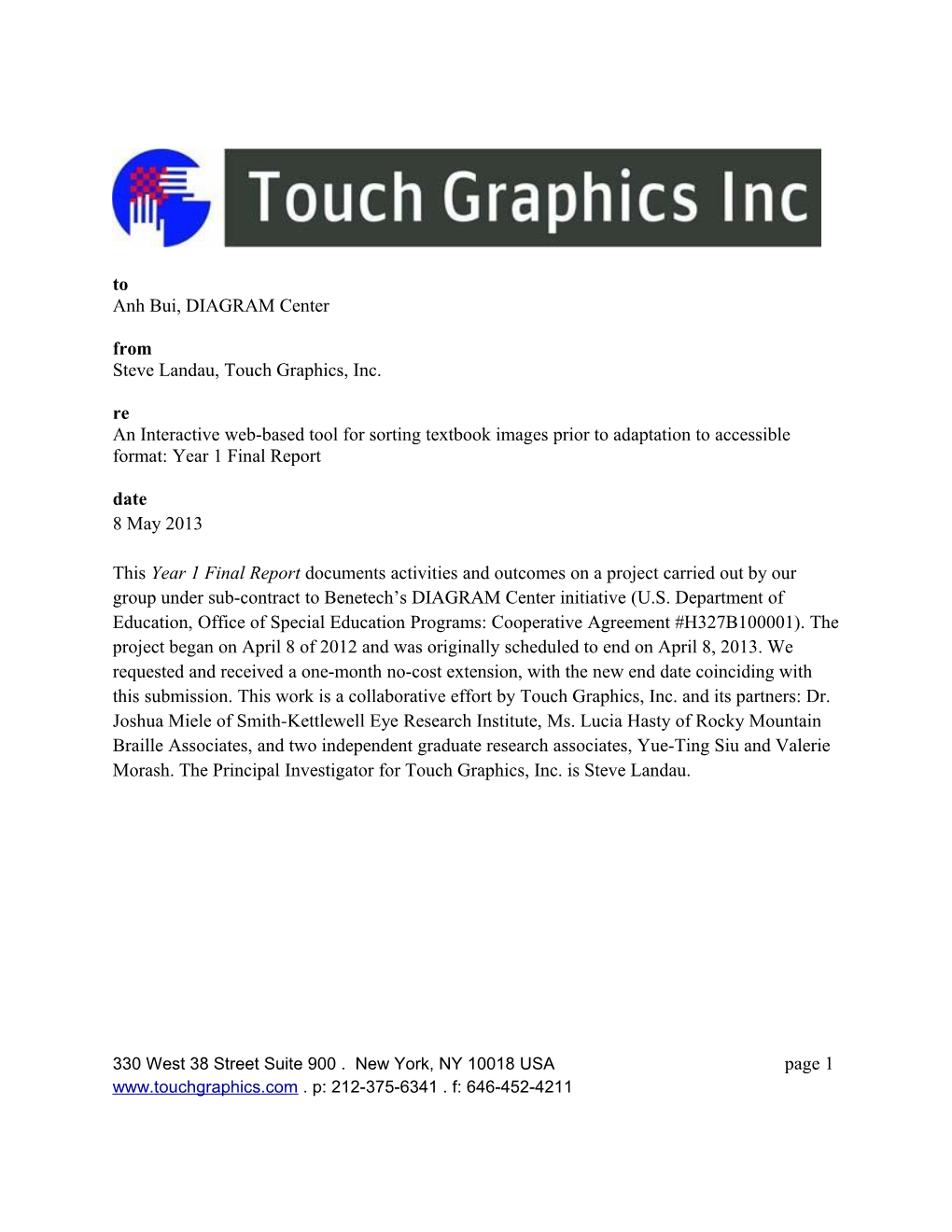 DIAGRAM Subcontract - Final Report