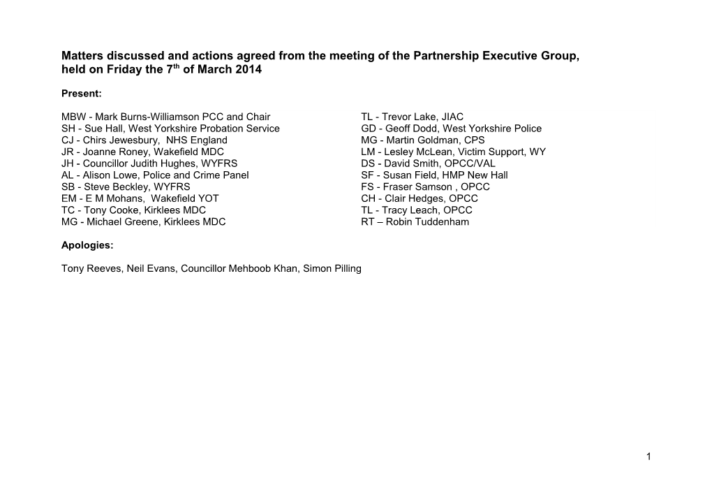 Item 7 - PEG Actions March 14