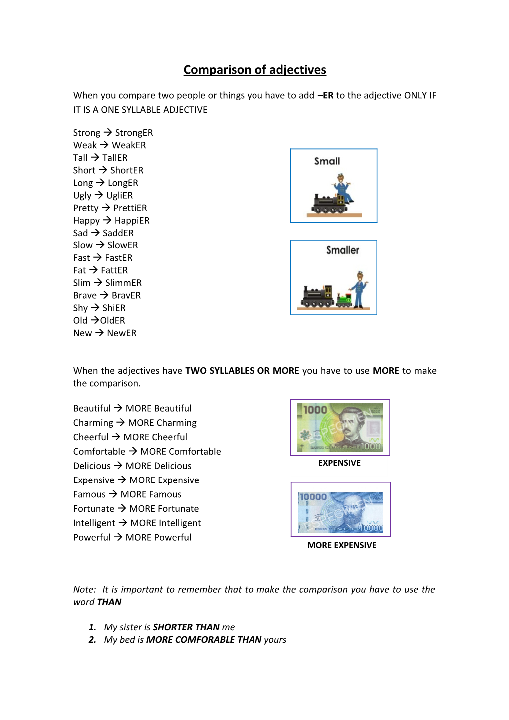 Comparison of Adjectives