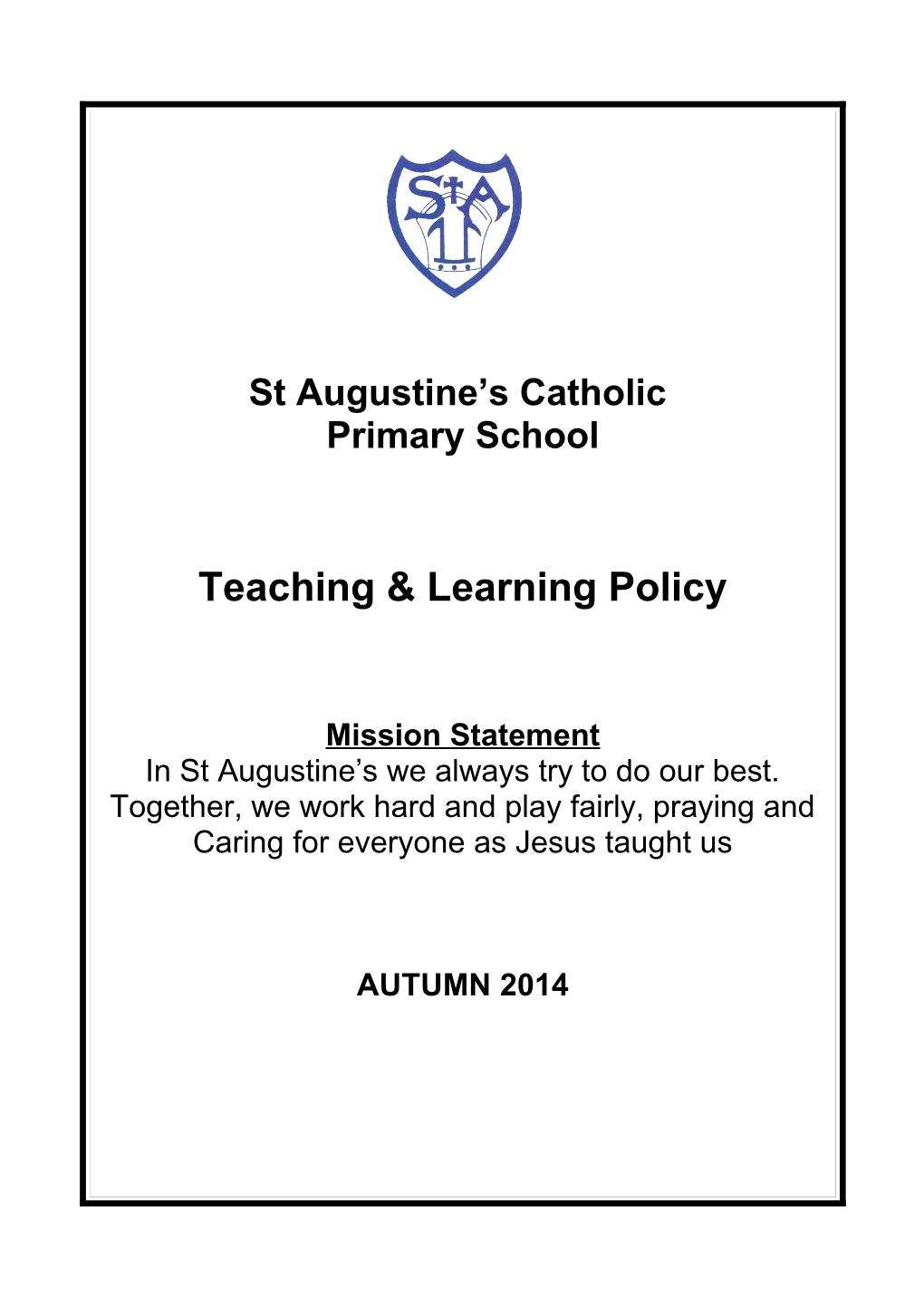 St Augustine S Catholic Primary School