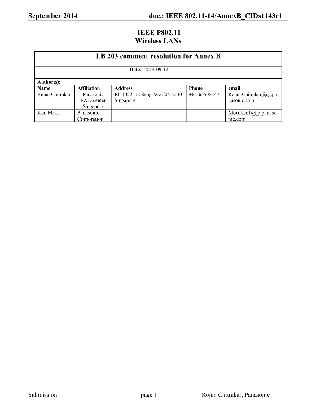 Doc.: IEEE 802.11-14/Annexb Cids