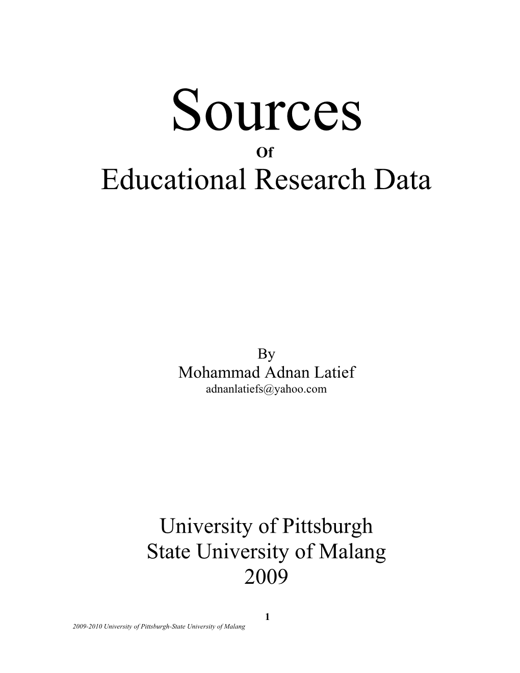 Educational Research Data