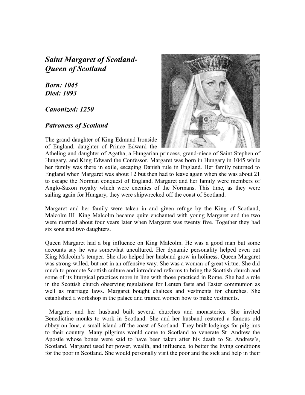 Saint Margaret of Scotland