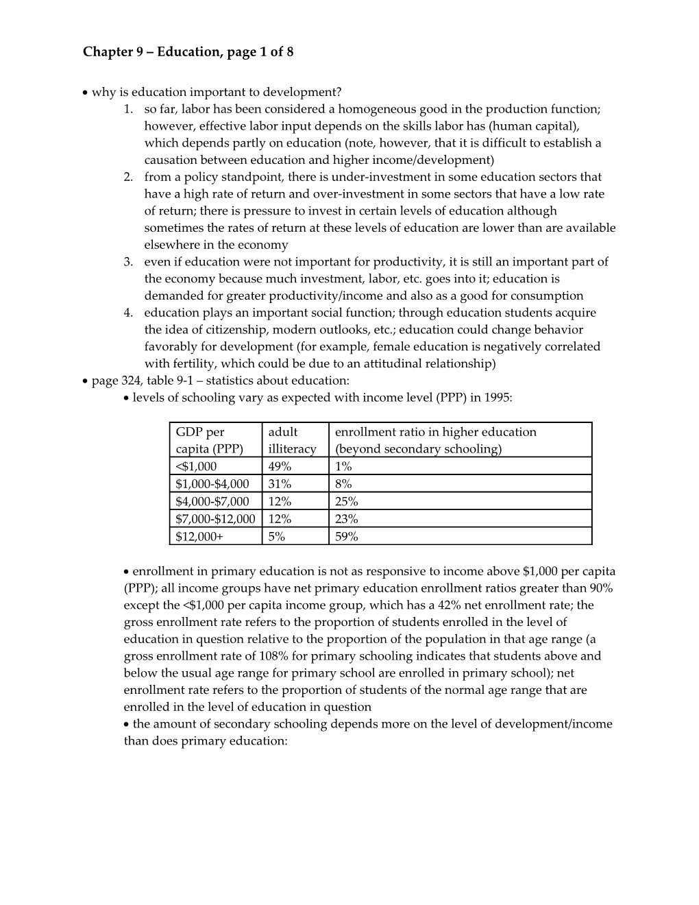 Chapter 9 Education, Page 1 of 8