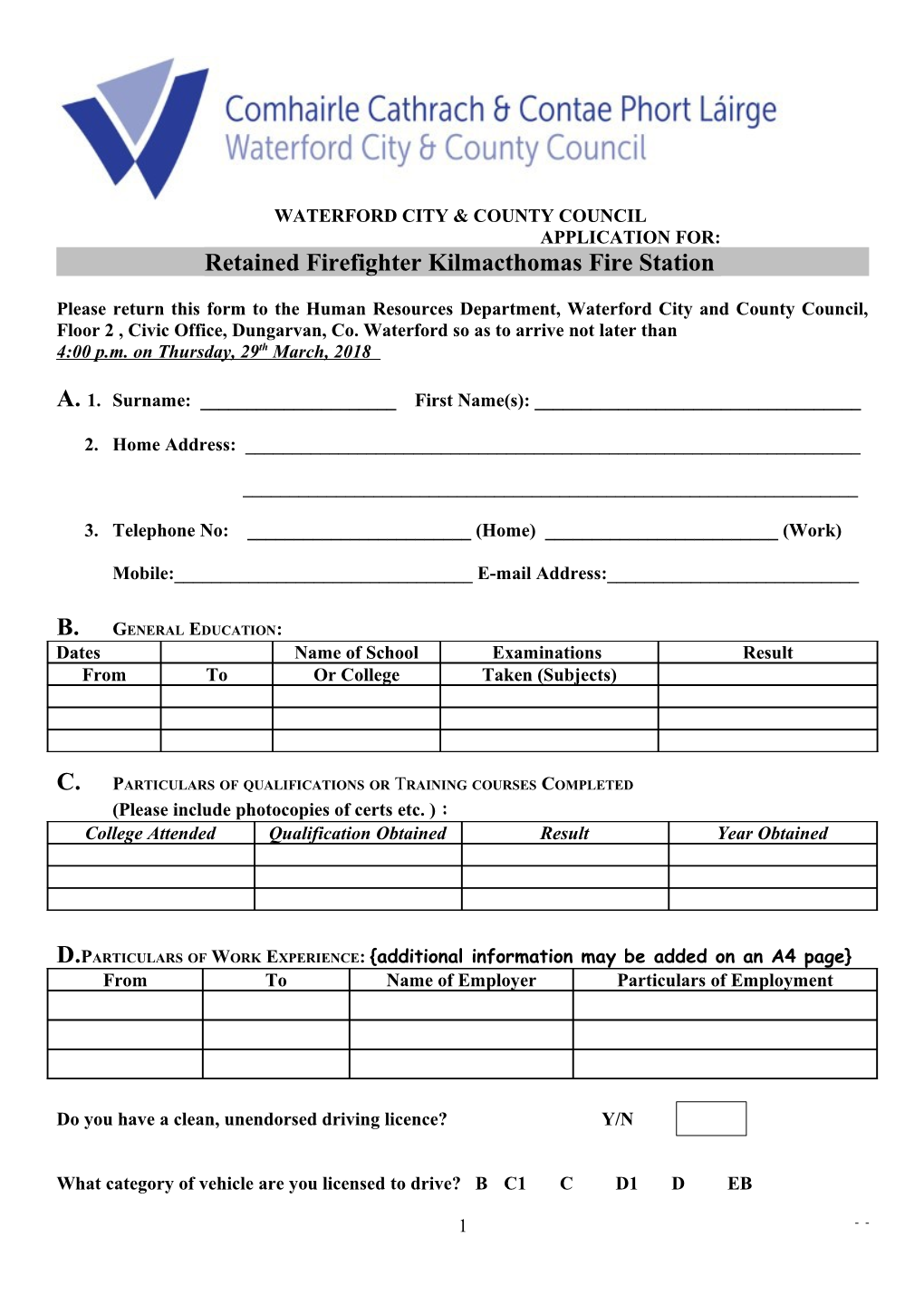 Application Form PORTLAW Retained FF