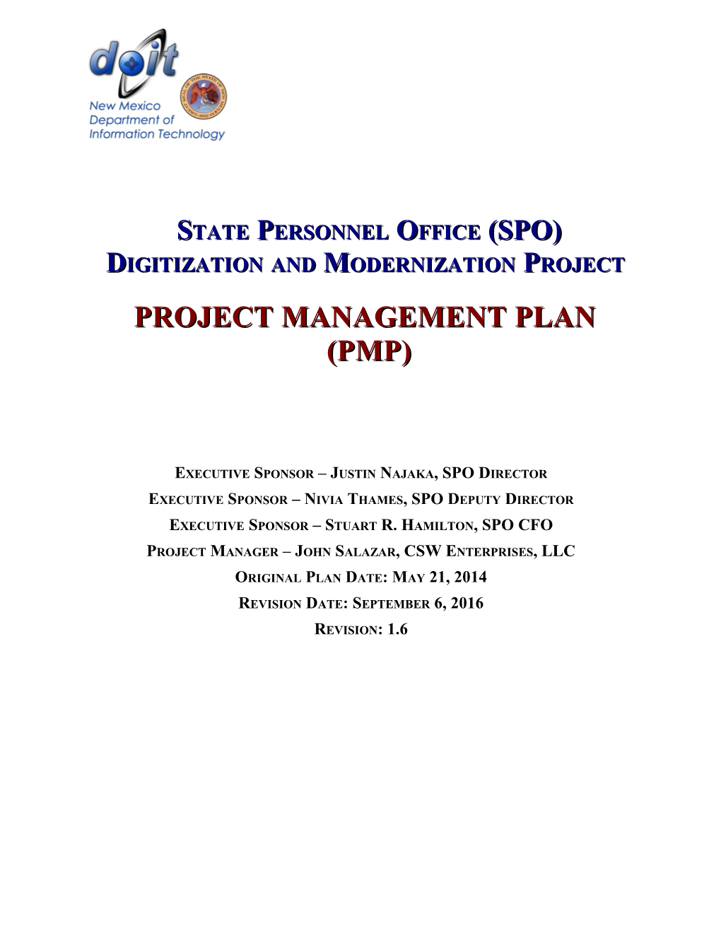 State Personnel Office (SPO) Digitization and Modernization Project