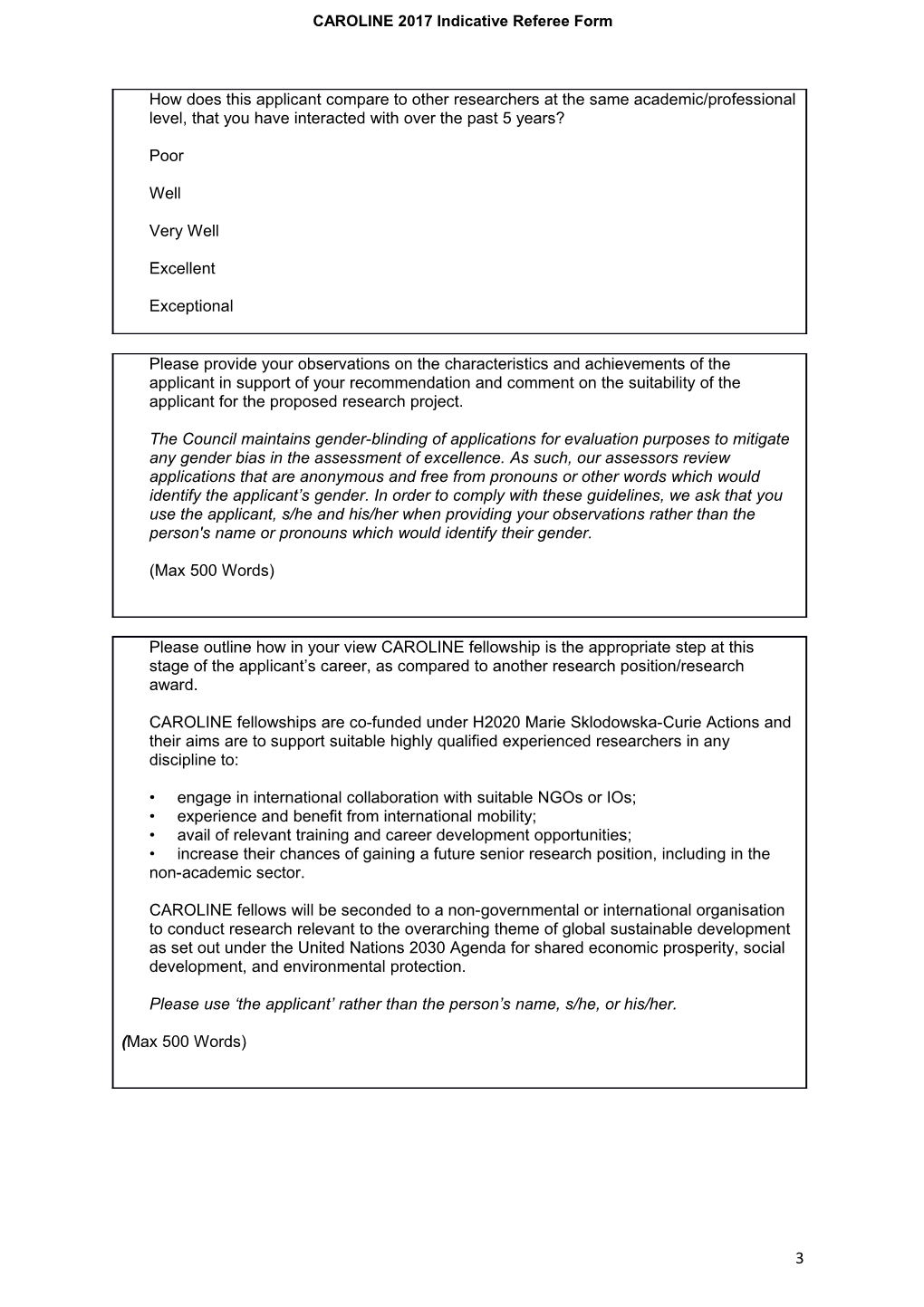 CAROLINE 2017 Indicative Referee Form