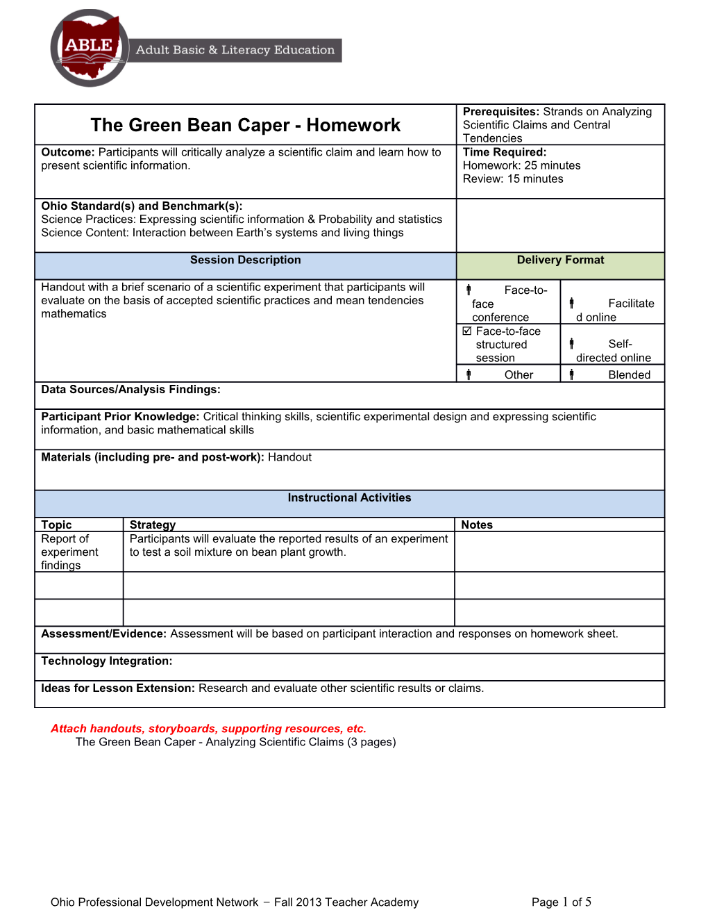 The Green Bean Caper - Analyzing Scientific Claims