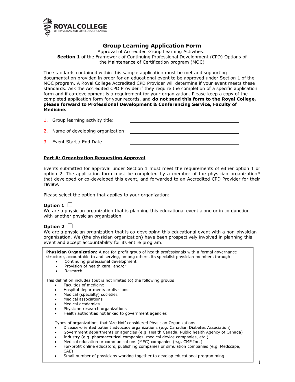 Application Form Draft Revision