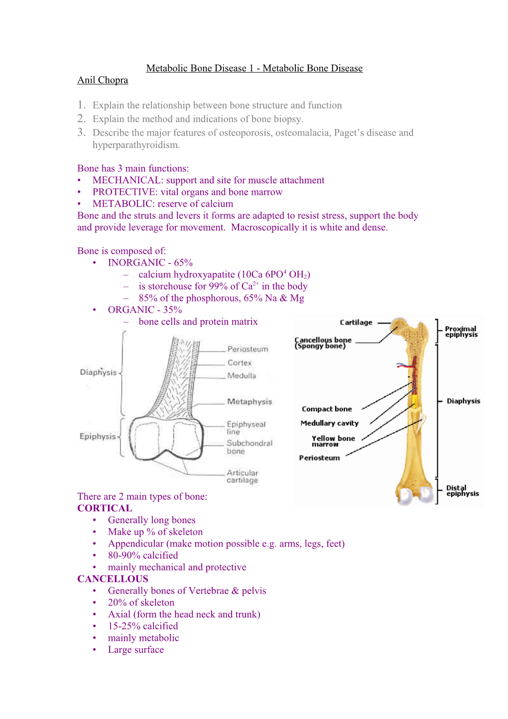 Metabolic Bone Disease 1 - Metabolic Bone Disease