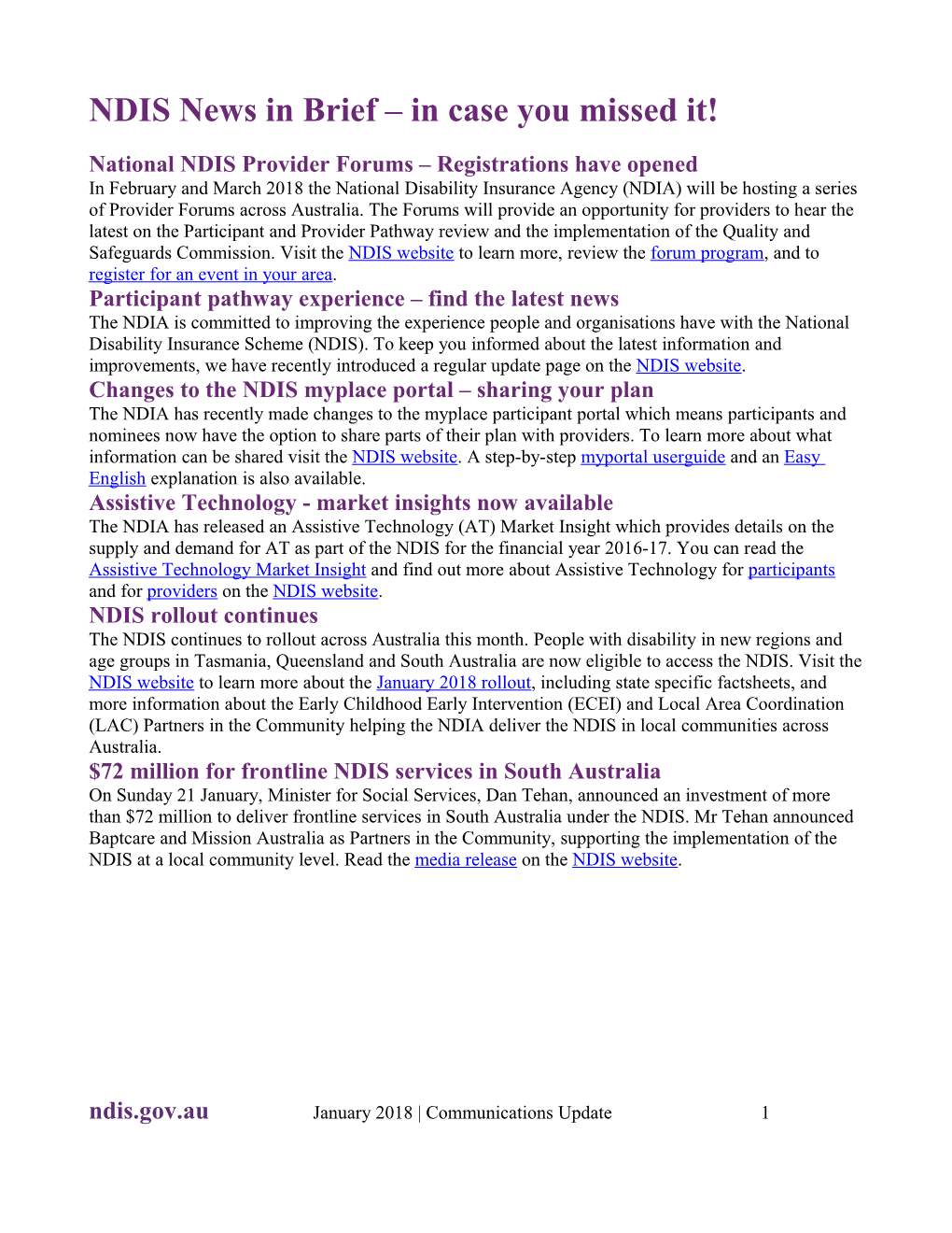 National NDIS Provider Forums Registrations Have Opened