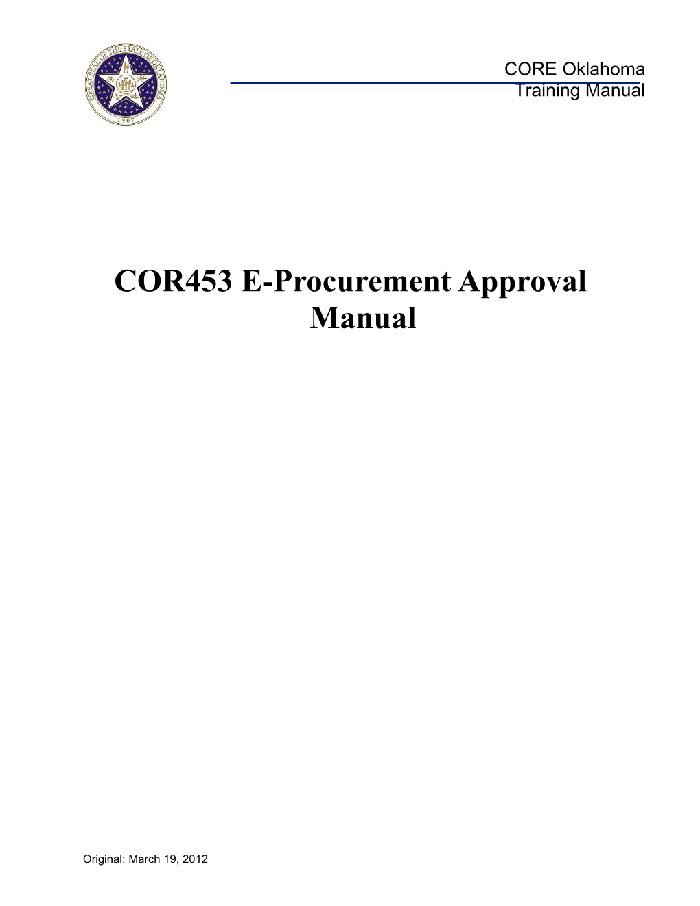 COR453 E-Procurement Approval Manual