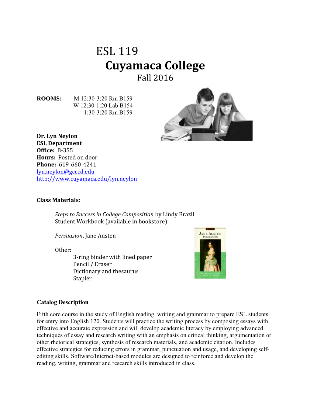 ESL 119 Cuyamaca College