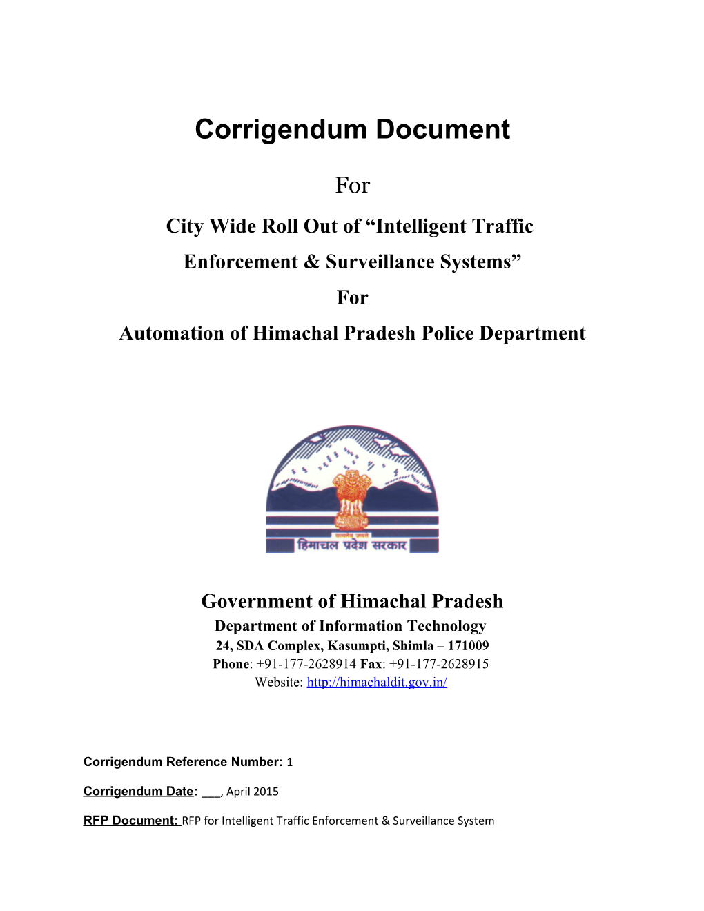 City Wide Roll out of Intelligent Traffic