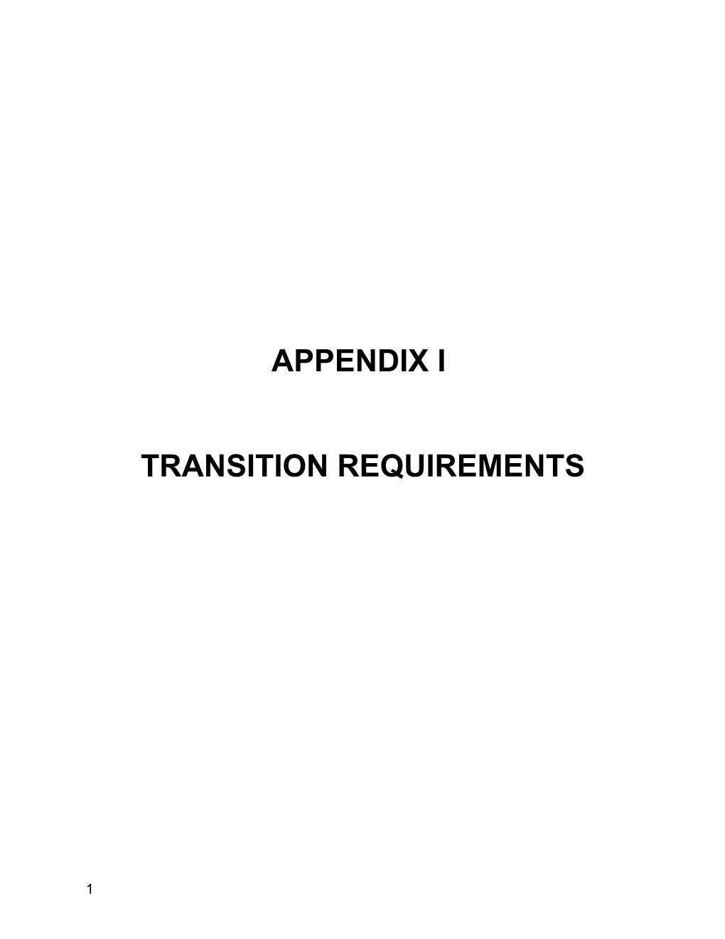 Transition Requirements