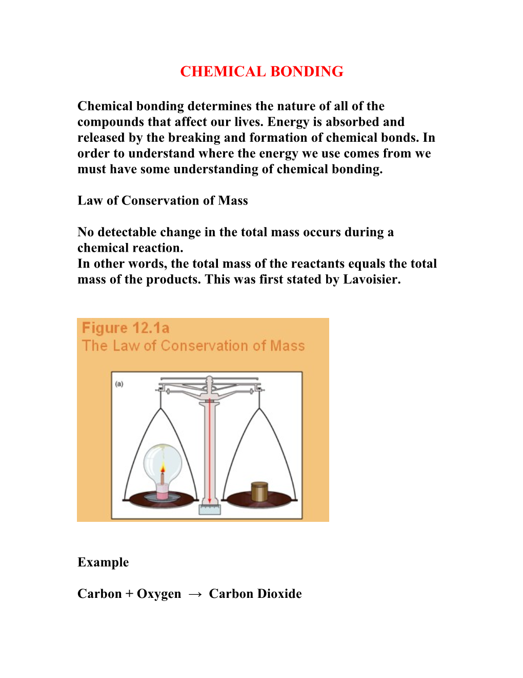 No Detectable Change in the Total Mass Occurs During a Chemical Reaction