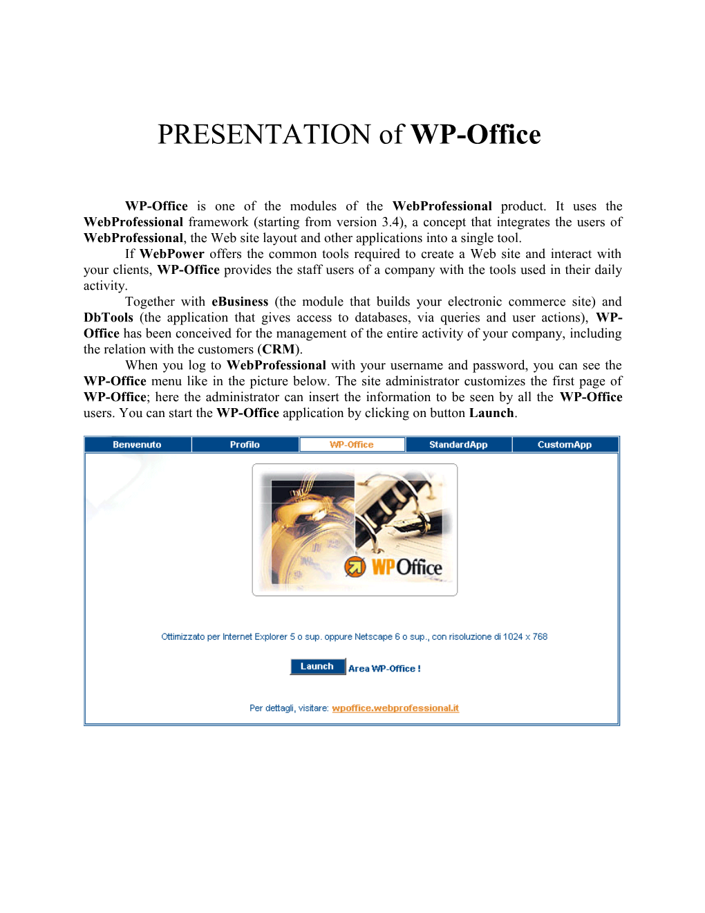 PRESENTATION of WP-Office