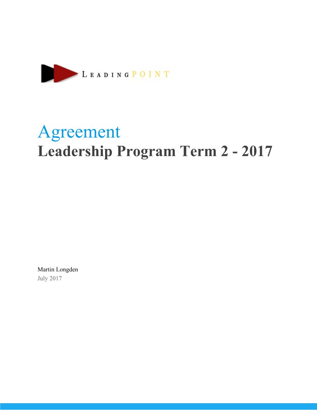 Agreement Leadership Program Term 2 - 2017