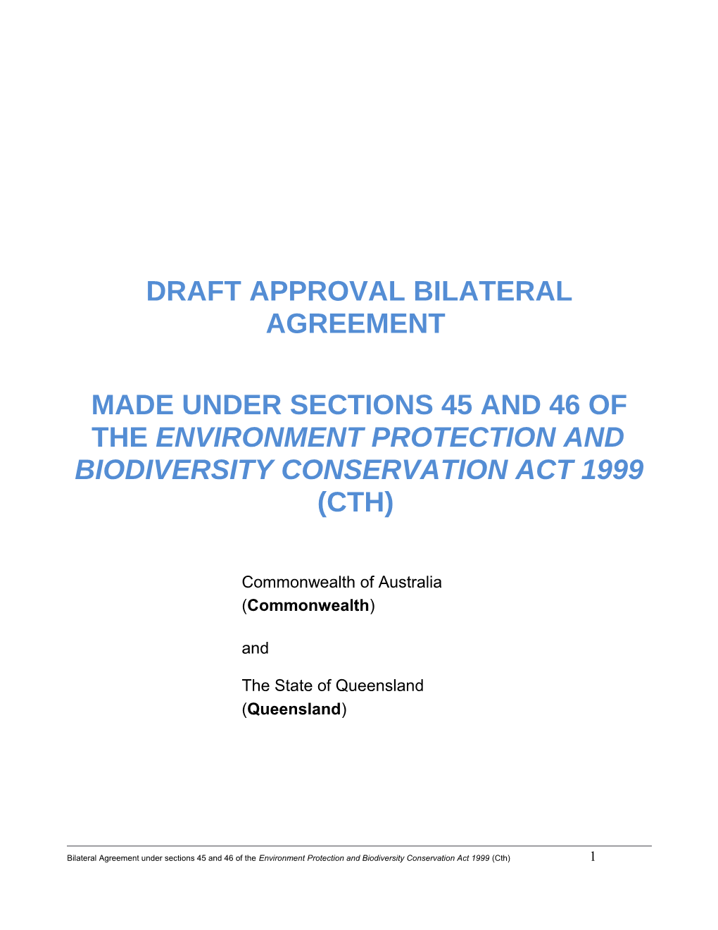Draft Approval Bilateral Agreement