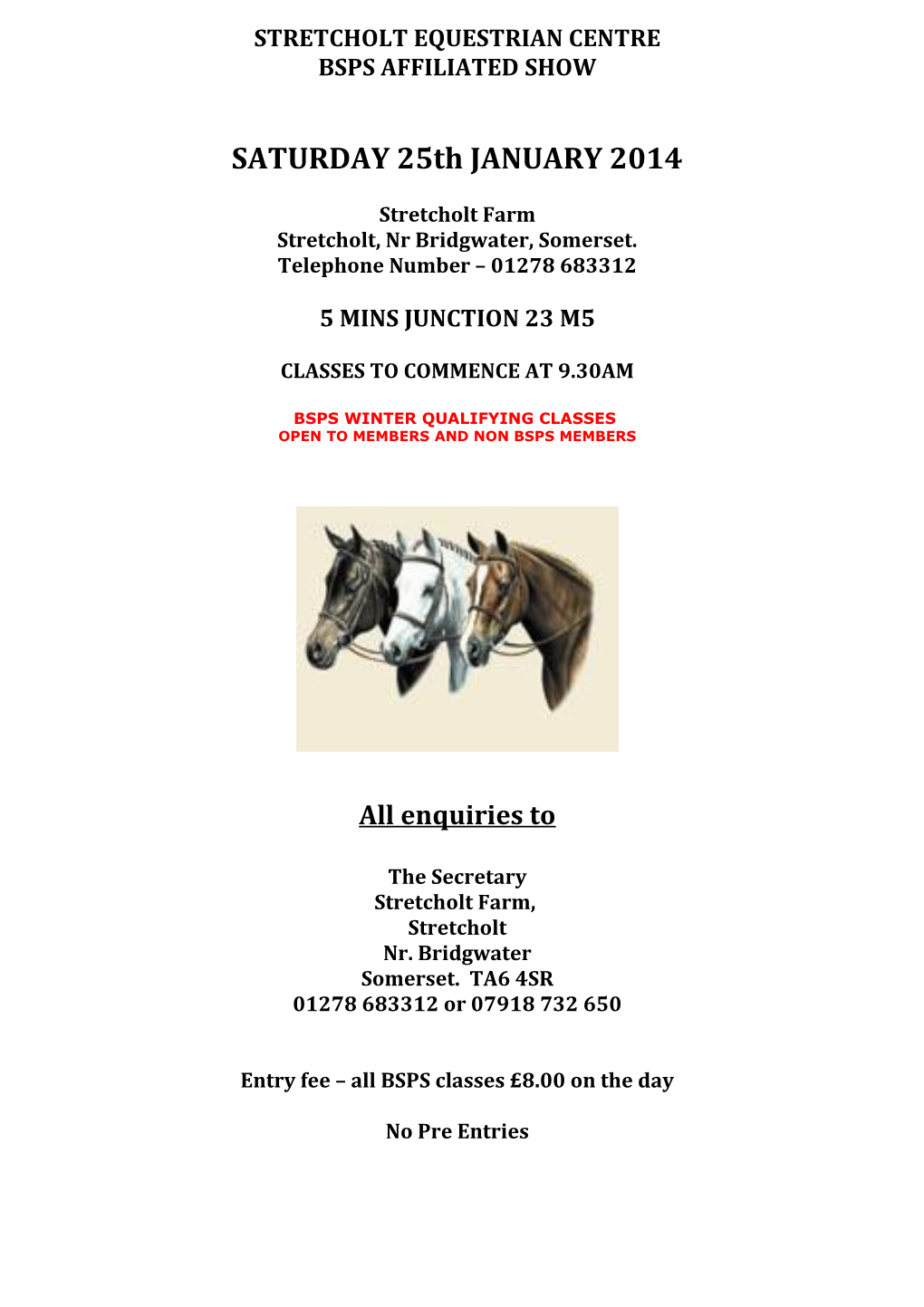 Stretcholt Equestrian Centre