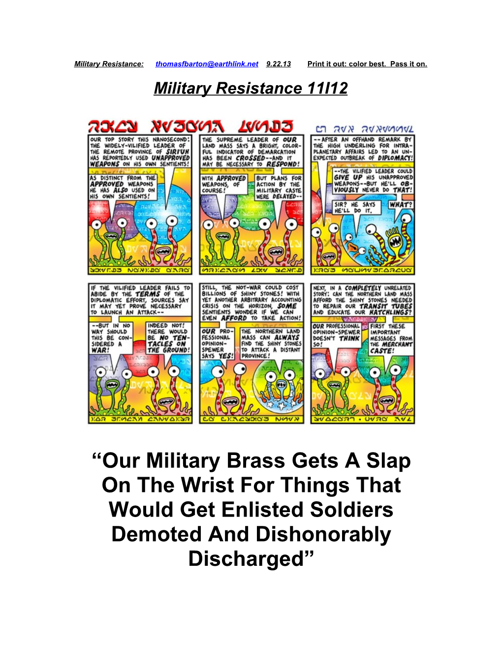 Military Resistance 11I12
